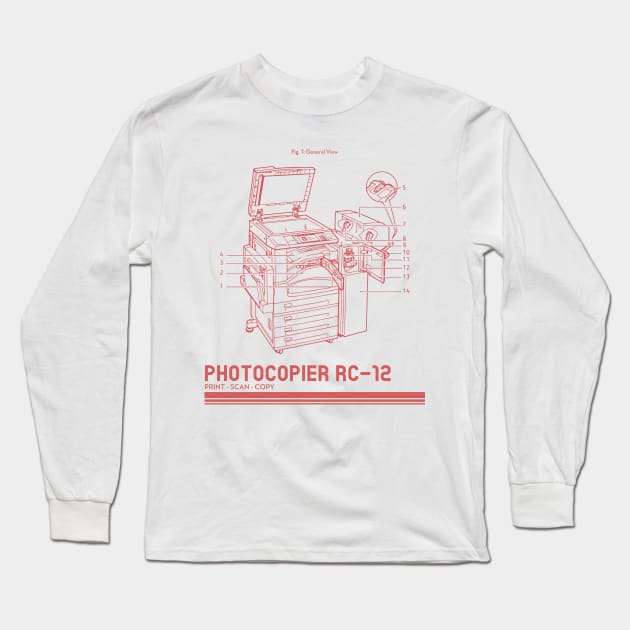 Design of Photocopier Long Sleeve T-Shirt by ForEngineer